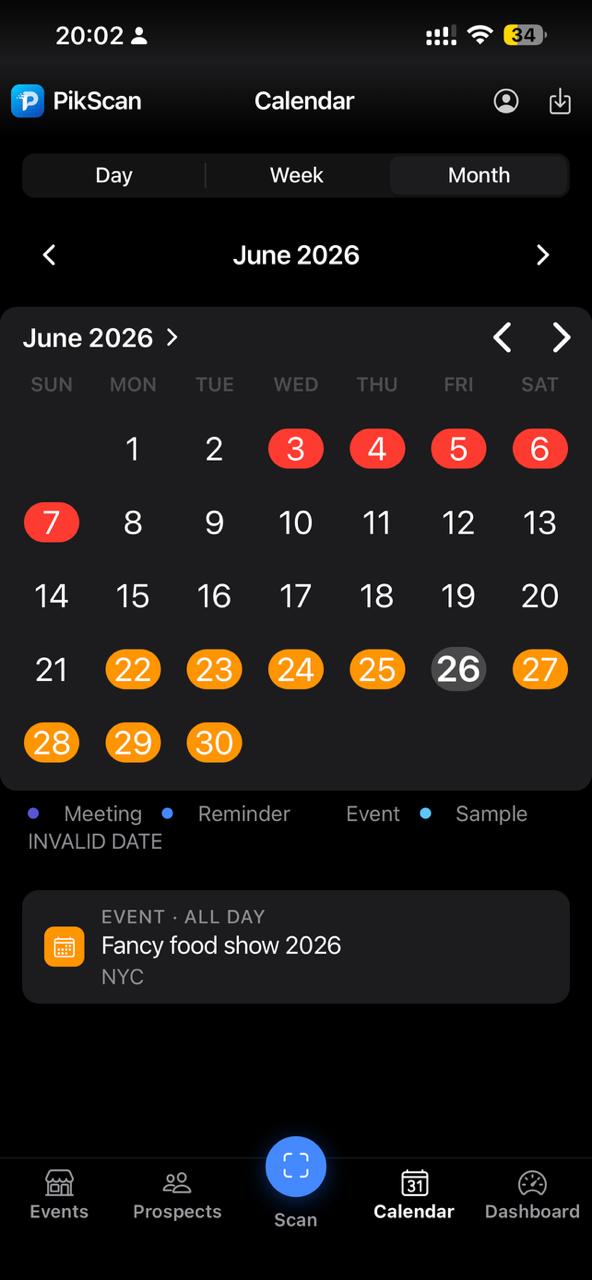 Calendrier salon